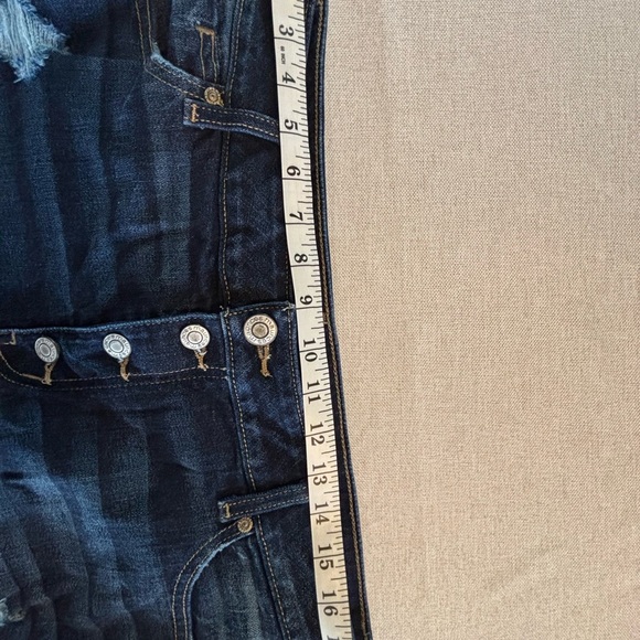 Maurices Black Jean Shorts Distressed Raw Hem - Picture 5 of 8